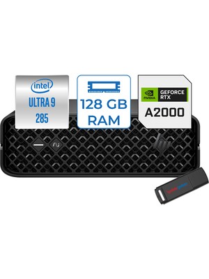 Hp Ws A2KJ1ES Z2M G1I Mını Intel Ultra 9 285 96GB Ddr5 2tb SSD 16GB/RTXA2000 Windows 11 Pro Yapay Zeka Destekli Mini Iş Istasyonu A2KJ1ESP20 + Zettausbbellek