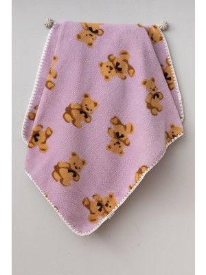 Bebitof My Baby Kumsal Ayıcık Desenli Velsoft Battaniye 90/100 9506