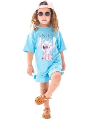 Yeni Sezon Kabartma Baskılı T-Shirt ve Şort Alt Üst Kız Çocuk Takım (18 Ay-12 Yaş)