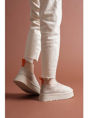 Mini Kalın Taban Içi Kürklü Streç Bot