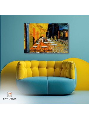 Gece Terasında Van Gogh Kanvas Tablo Modern Duvar Tablosu Ev Dekoru Ev Hediyesi