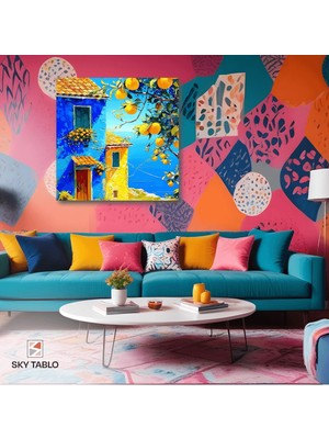 Denize Bakan Pencere Kanvas Tablo Modern Duvar Tablosu Ev Dekoru Ev Hediyesi