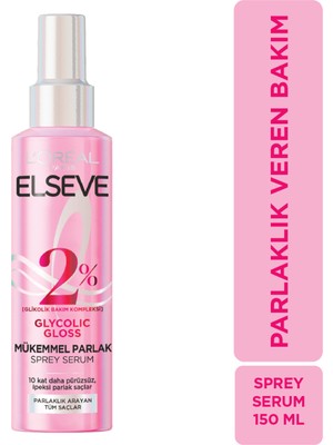 Elseve Glycolic Gloss Mükemmel Parlaklık Veren Saç Bakım Sprey Serumu 150ml