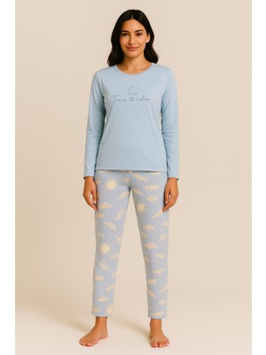 Pemilo Kadın 20363 Uzun Kol Milan Pijama Takımı
