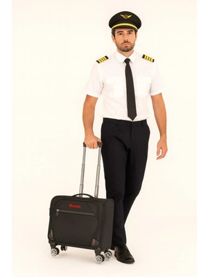Çanta Valiz Pilot Boy WX-3001 Model Vita Serisi Pilot Boy Siyah Kumaş Kabin Boy Valiz