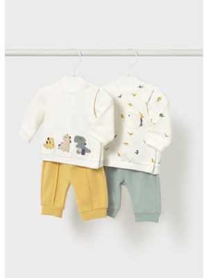Mayoral Newborn Erkek Bebek Örme Set 4 Parçalı Sarı
