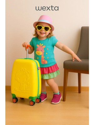 Wexta Disney Sarı Kız Çocuk Valizi 410 Eğlenceli Tasarım 50x34x25 cm 2100 gr