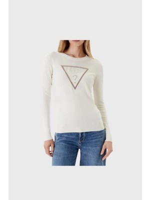 Guess Kiara Kadın Beyaz Triko W5YR23Z2NQ2-G012