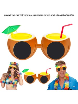 Hindistan Cevizi Tropikal Hawaii Yaza Merhaba Parti Gözlüğü (3791)