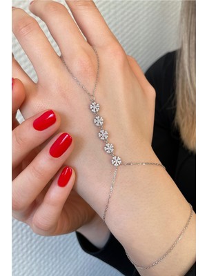 925 Ayar Gümüş Sıra Kar Taneleri Şahmeran - 45100301