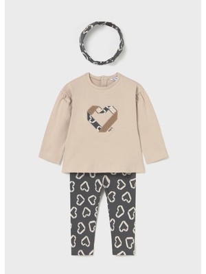 Mayoral Kız Bebek Saç Bantlı Tayt Takım Gri