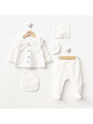 Ürünya KIZ BEBEK 0-6 AY 5 Lİ SET - BEYAZ