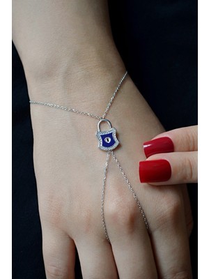 925 Ayar Gümüş Kilit Figürlü Şahmeran - 45095301