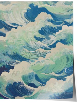 Çerçevesiz Poster, Okyanus Dalgaları, Salon Dekoru Poster No: 112388