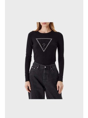 Guess Kiara Kadın Siyah Triko W5YR23Z2NQ2-JBLK