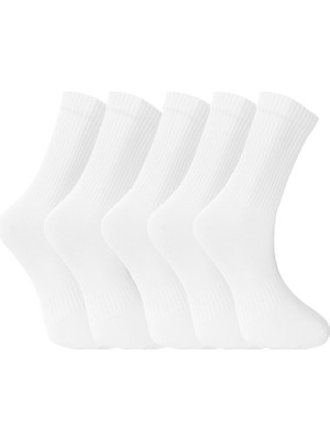 Unisex 6 Çift Tenis Çorabı Erkek Tenis Çorabı Kadın Tenis Çorabı Beyaz Tenis Çorabı 38-44