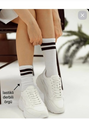 Unisex 4 Çift Tenis Çorabı Erkek Tenis Çorabı Kadın Tenis Çorabı Siyah Beyaz Tenis Çorabı 38-44