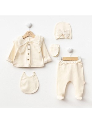 Ürünya KIZ BEBEK 0-6 AY 5 Lİ SET -KREM