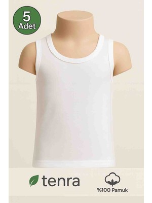 Beyaz Askılı Çocuk Atlet 5 Adet %100 Pamuk