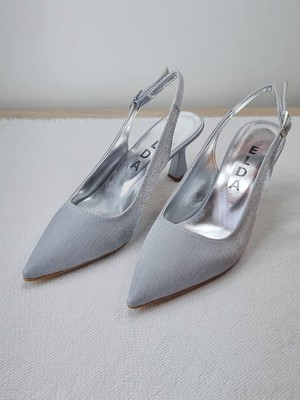 Elda Ayakkabı gumus-simli-saten-ince-topuklu-abiye-kadin-stiletto