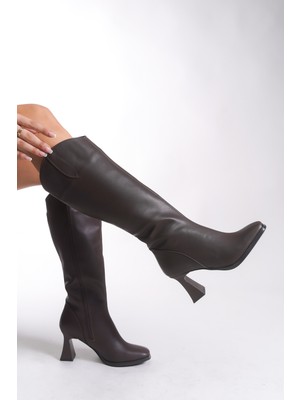 Riccon Phelilre Kadın Sivri Burunlu Yüksek Topuklu Çizme 0012809