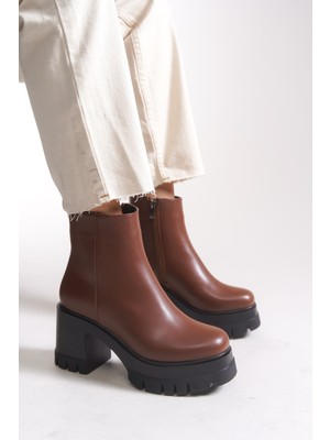Riccon Eshathbel Kadın Topuklu Bot 0012510 Dayanıklı Suni Deri ile Rahat Yürüyüş Sağlar