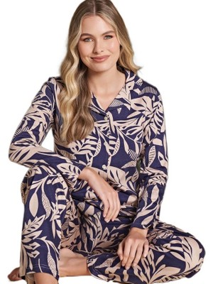 bipamuk Pamuklu kumaş Kaliteli Kadın Pijama Takımı Caterine Rahat Ev Giyim