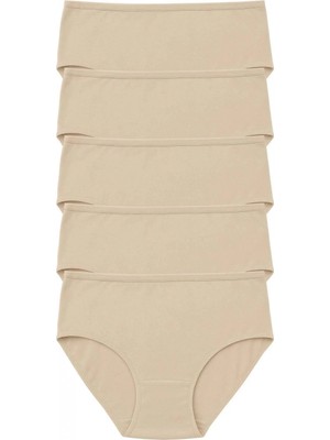 Marsilyan- Büyük Beden Kadın Pamuklu Yüksek Bel Külot 5'li Paket