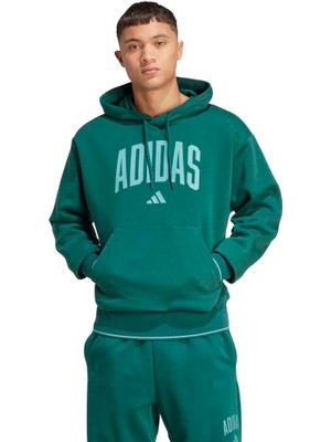 Adidas Collegiate Erkek Yeşil Kapüşonlu Sweatshirt