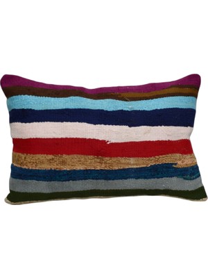 Yeni El Dokuma Dekoratif Kilim Kırlent Yastık Kılıfı 6241