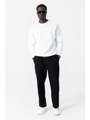 Erkek Beli Ayarlanabilir Çift Cepli Jogger Pantolon Siyah - 9238