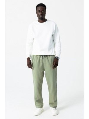 Erkek Beli Ayarlanabilir Çift Cepli Jogger Pantolon Haki - 9238