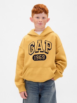 Gap Erkek Çocuk Sarı Vintagesoft Gap Logo Sweatshirt