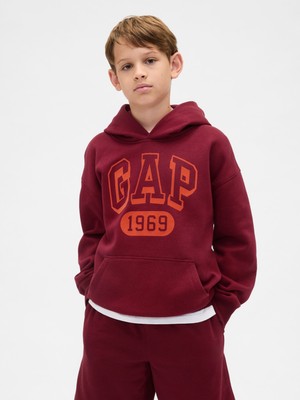 Gap Erkek Çocuk Bordo Vintagesoft Gap Logo Sweatshirt