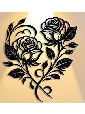 Yeni Zarif Aşk Kalp ve Gül Duvarı Sanatı (Sadece Plastik Aparattır!!!)