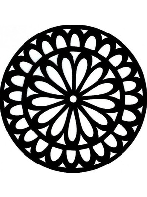 Yeni Gotik Gül Pencere Coaster 24 P (Sadece Plastik Aparattır!!!)