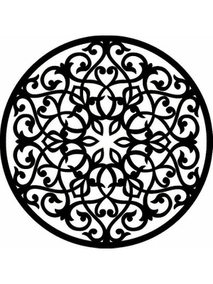 Yeni Gotik Gül Pencere Coaster 18 P (Sadece Plastik Aparattır!!!)