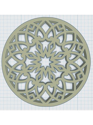 Yeni Gotik Gül Pencere Coaster 27 P (Sadece Plastik Aparattır!!!)