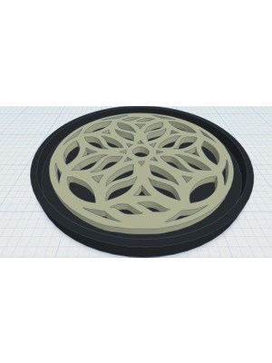 Yeni Gotik Gül Pencere Coaster 14 P (Sadece Plastik Aparattır!!!)