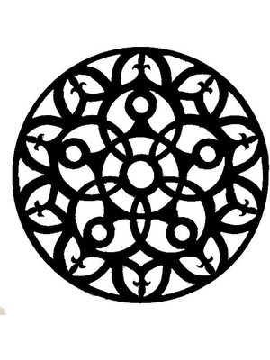 Yeni Gotik Gül Pencere Coaster 26 P (Sadece Plastik Aparattır!!!)