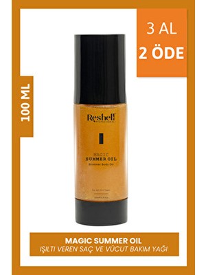 Reshell Işıltı Veren Saç ve Vücut Bakım Yağı 100 ml Magic Summer Oil Özellikli