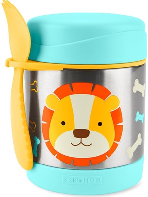 Skip Hop Paslanmaz Çelik Aslan Mama Saklama ve Taşıma Termosu 325 ml 3 Yaş ve Üzeri İçin Ergonomik