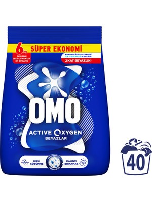 OMO Active Oxygen Beyaz Çamaşırlar İçin Toz Deterjanı 6 KG