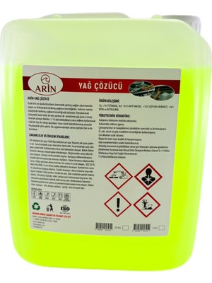 Arin Yağ Çözücü 5kg