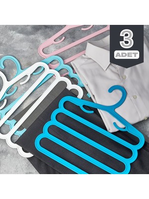 Beray Home 3 Adet Pantolon Eşarp Şal Askısı Çoklu Askı Dekoratif Askı 4 Katlı