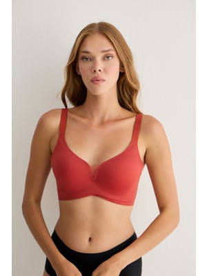 Madwoman Balensiz Çıkarılabilir Pedli Dikişsiz Lazer Sütyen 3318 Bordo