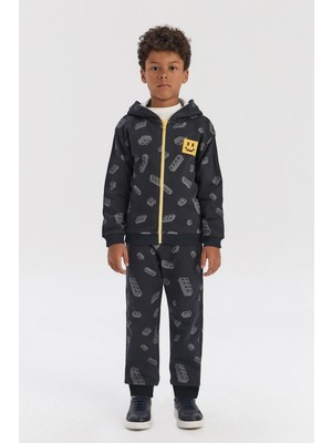 Nebbati Bg Store Erkek Çocuk Desenli Eşofman Üstü