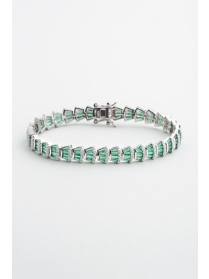 So CHIC Deniz Kabuğu 18 Ayar Beyaz Altın Kaplama Gümüş Tasarım Bileklik