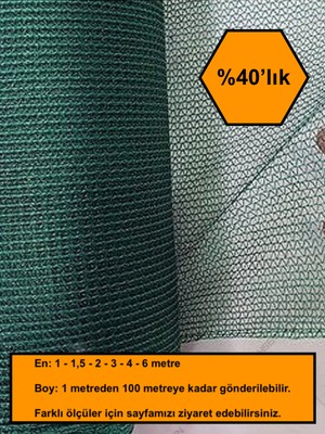 NetBazaars %40 Gölge Oranlı File, Gölgelik, Gergi File, Bahçe Gölgeliği 1X84 Metre