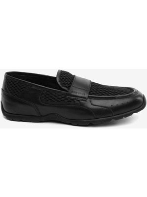 Greyder Erkek Siyah Hakiki Deri Loafer Ayakkabı 5Y1LA18532